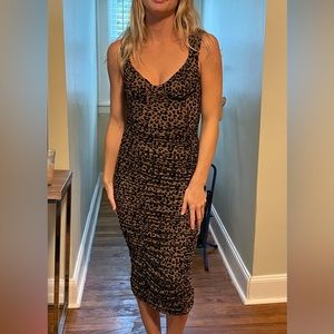 Majorelle Long Tight Leopard Dress